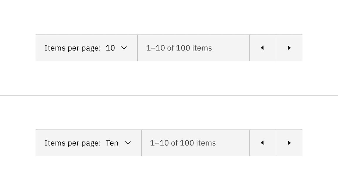 Select components content alternative of numbers versus words